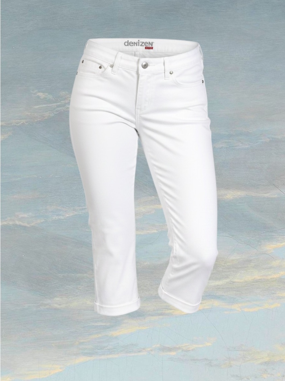 Vintage Denizen from Levi's White Women's Crop Jeans